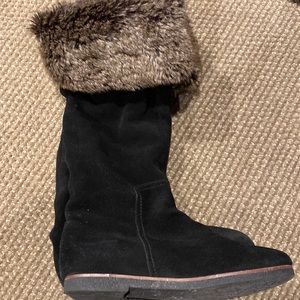 Sam Edelman suede with faux fur boots.